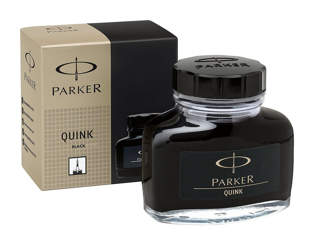 Parker Quink Bottled Ink in Permanent Black - 2oz